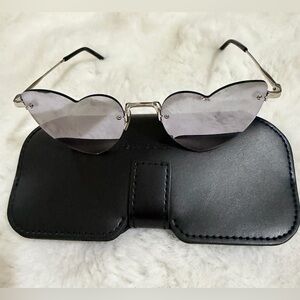 Saint Laurent Heart-Shaped Black Sunglasses
